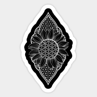 Sunflower mandala of life Sticker